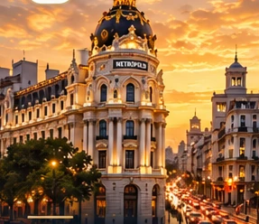 Synthetic view of the Metrópolis building, Madrid